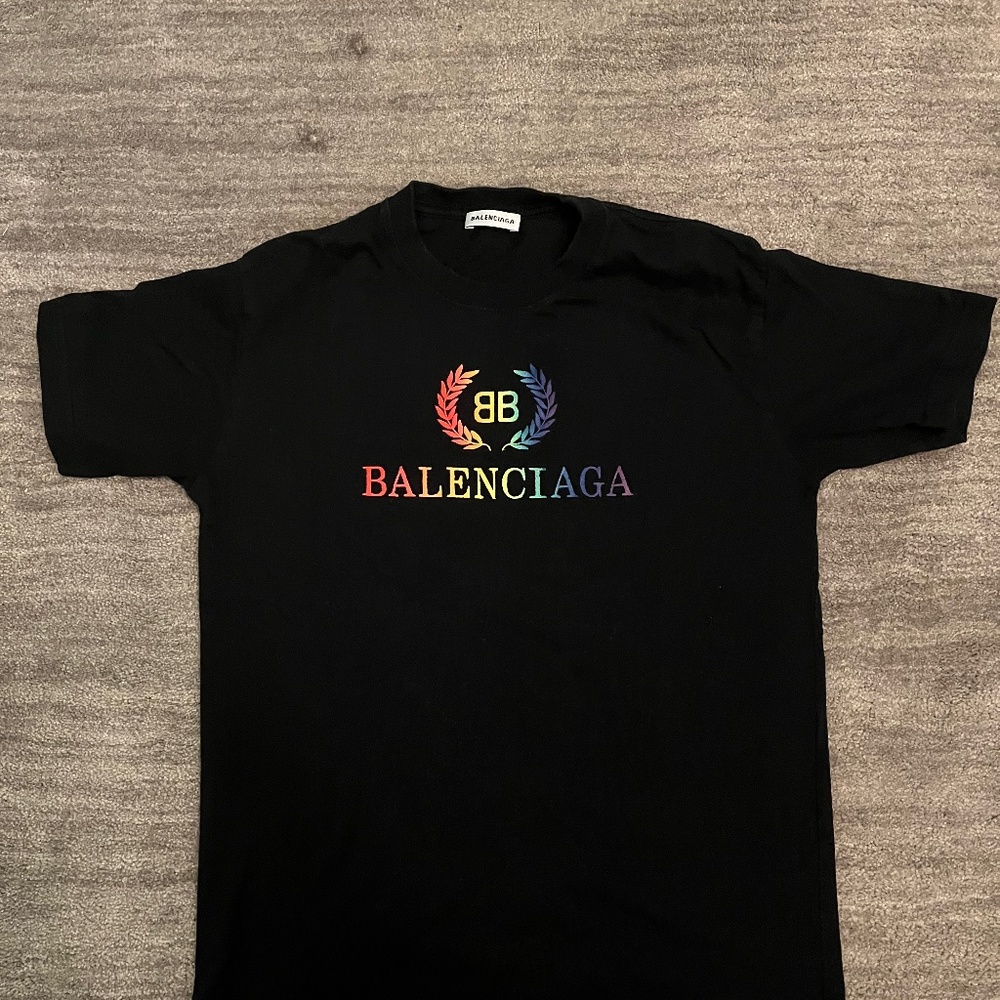 Balenciaga  Logo Rainbow T shirt XS/S Women’s